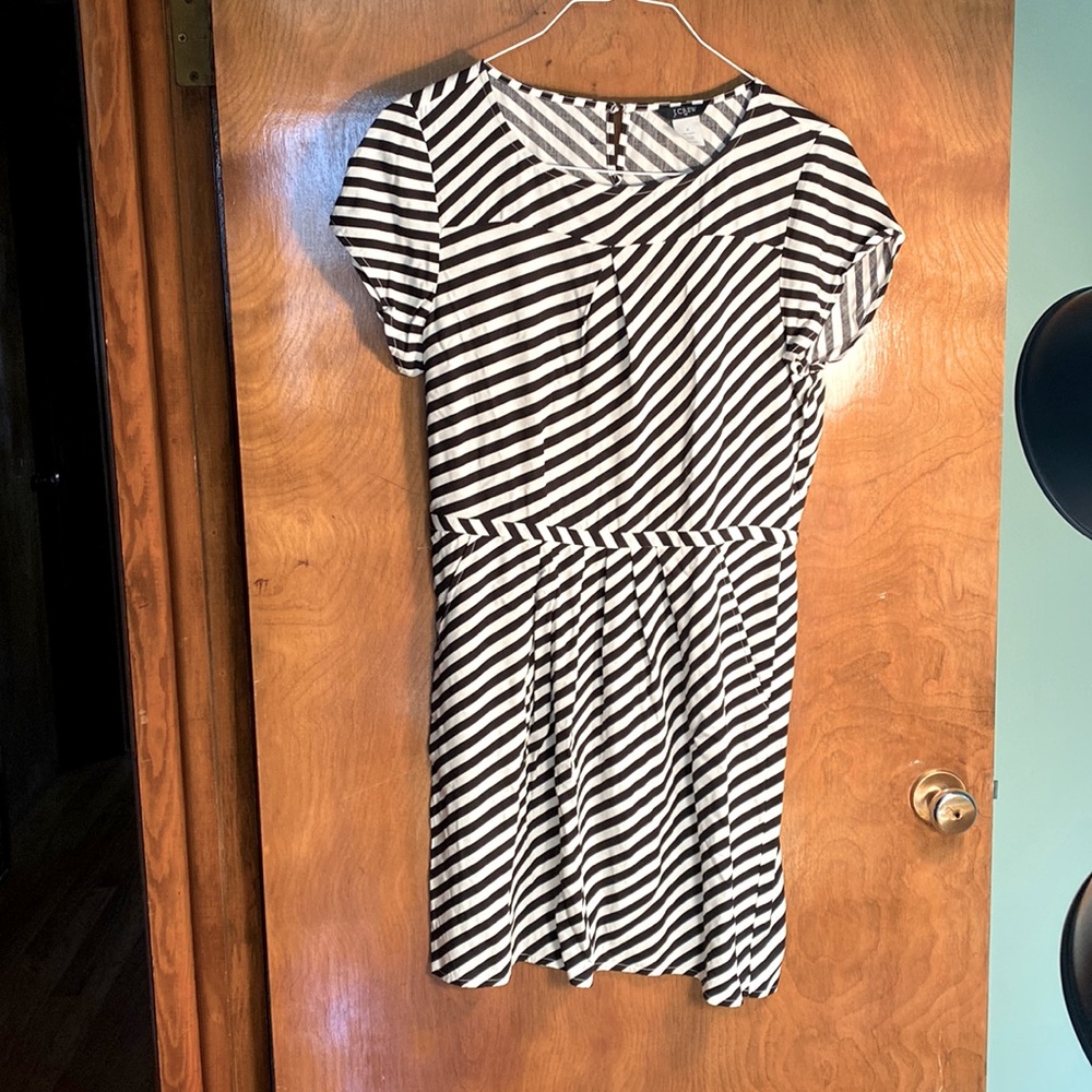New Black and white striped Dress
